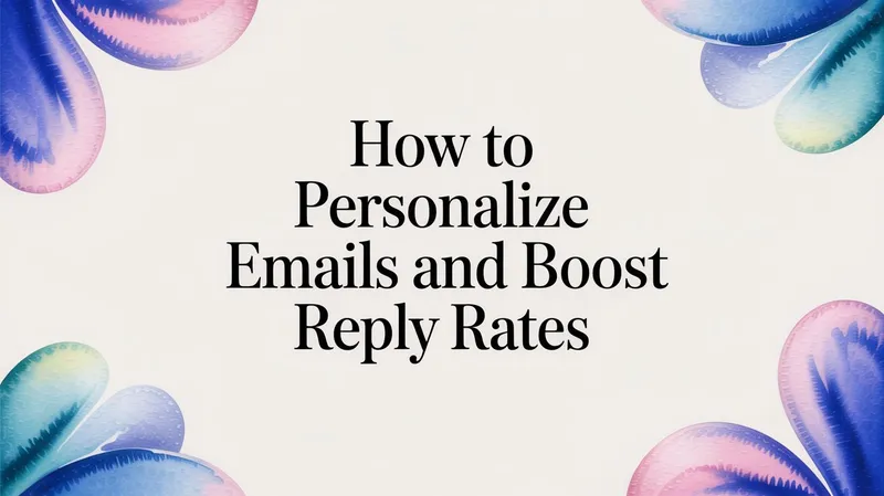 How to Personalize Emails and Boost Reply Rates